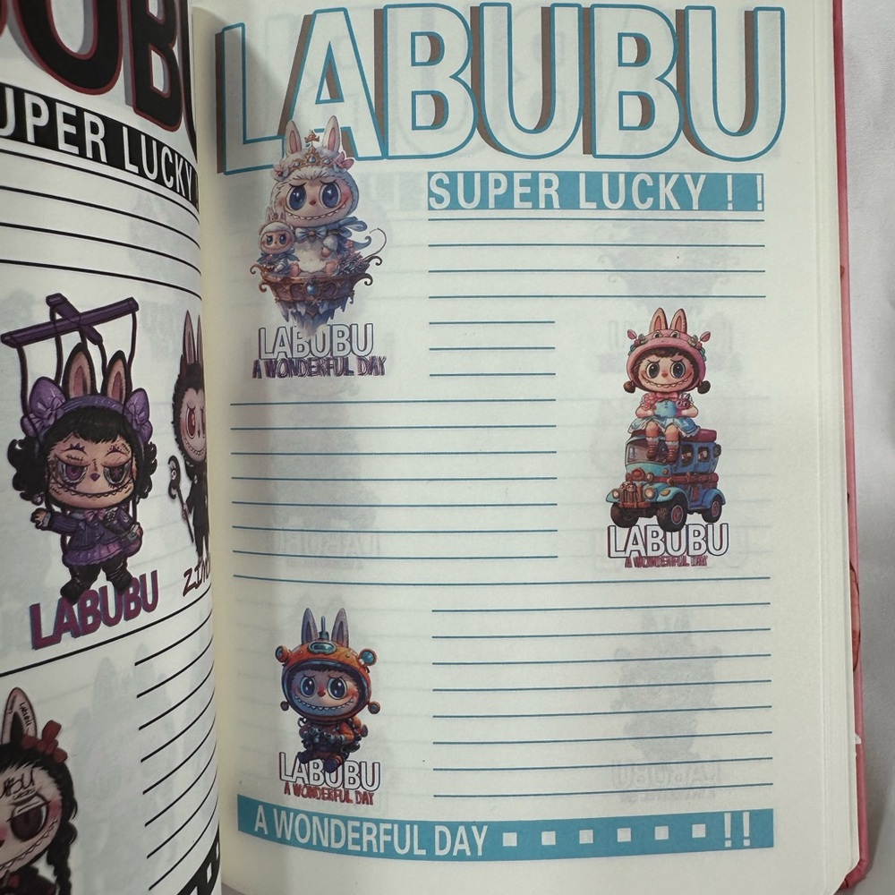 Labubu The Monsters Labubu & Tyco Hardcover 8x6 Notebook - Picture 4 of 7
